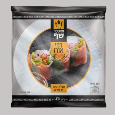 דפי אורז כשרים לפסח גודל 16 סמ מאסטר שף מחיר 12.90