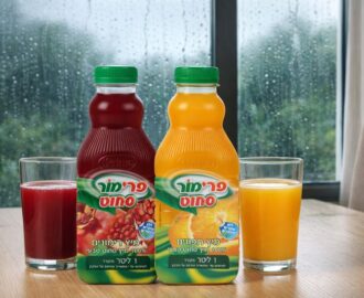 מיץ תפוזים ומיץ רימונים סחוט טבעי של פרימור לחורף צילום אראל סגרון