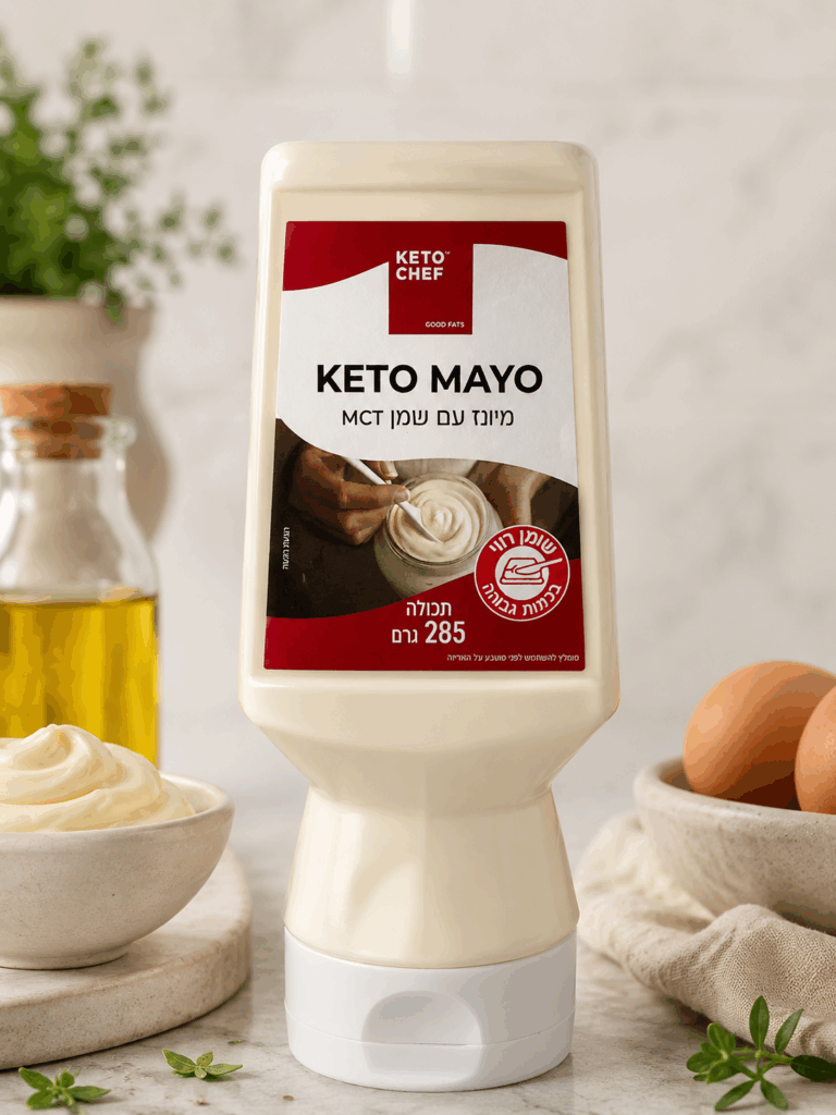 מיונז קטוגני של KETO CHEF על בסיס שמן MCT