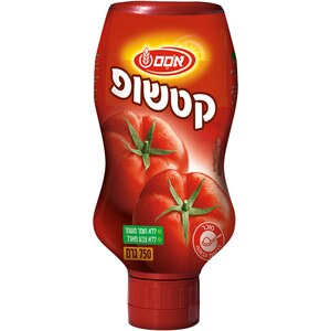 בקבוק קטשופ קלאסי 750 גרם של אסם-נסטלה, ברקוד 7290000072623
